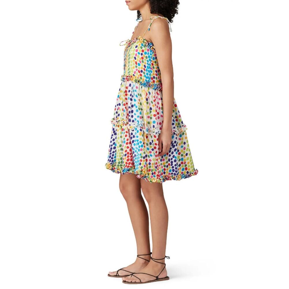 ALL THINGS MOOCHI X RTR Multicolor Polka Dot Blessica Mini Dress Size S - Picture 3 of 8